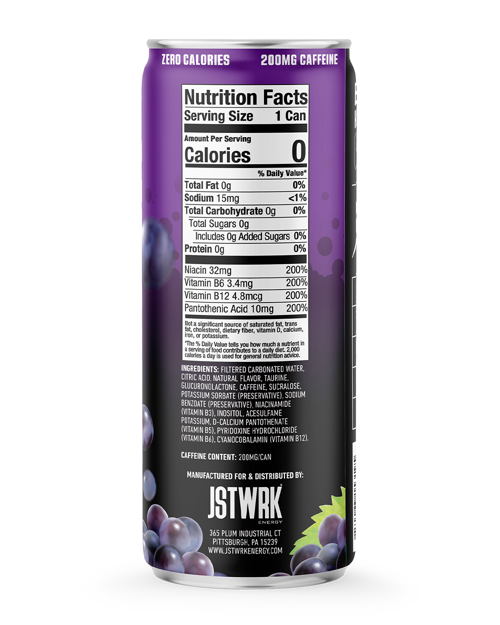 JSTWRK // Energy Drink - Grape Soda