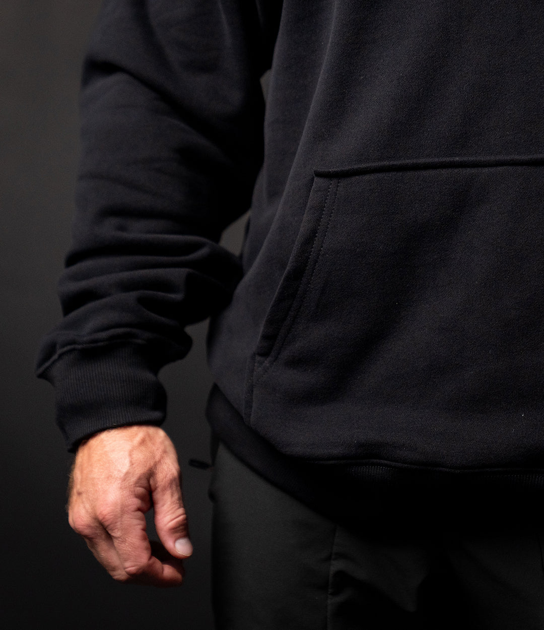 Axe & Sledge Logo Hoodie - White on Black