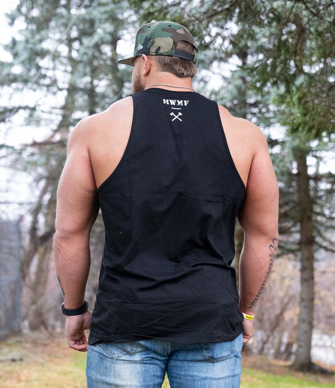 Axe Logo Seth Cut - White on Black