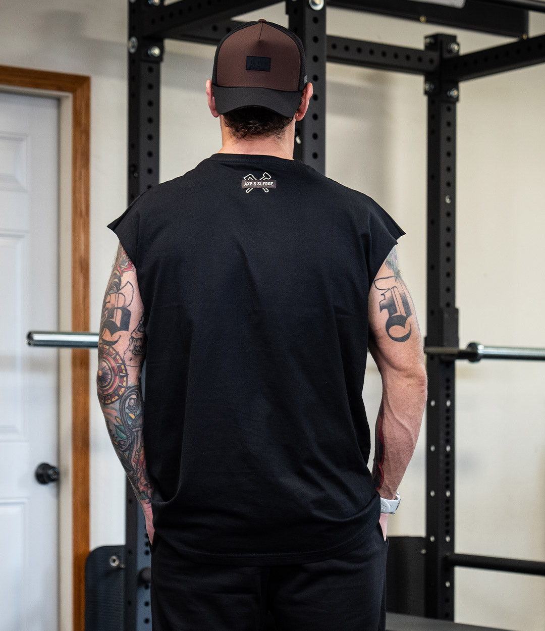 Vert HWMF Cut Off Oversized Tee - Mud on Black