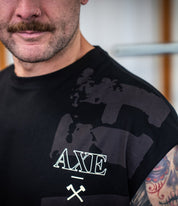 Vert HWMF Cut Off Oversized Tee - Mud on Black