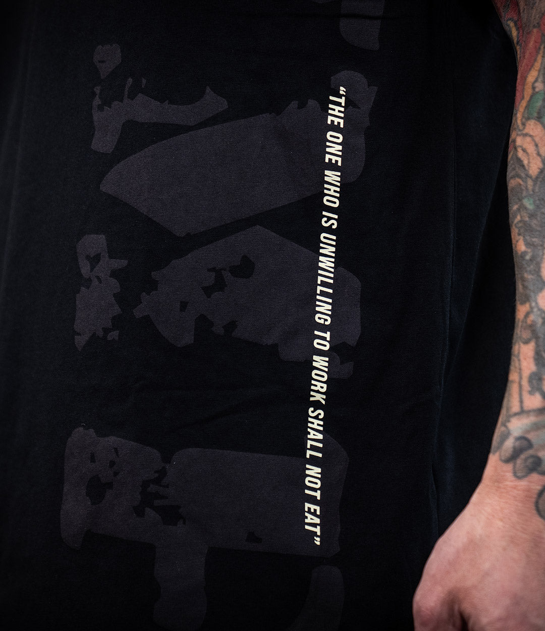 Vert HWMF Cut Off Oversized Tee - Mud on Black