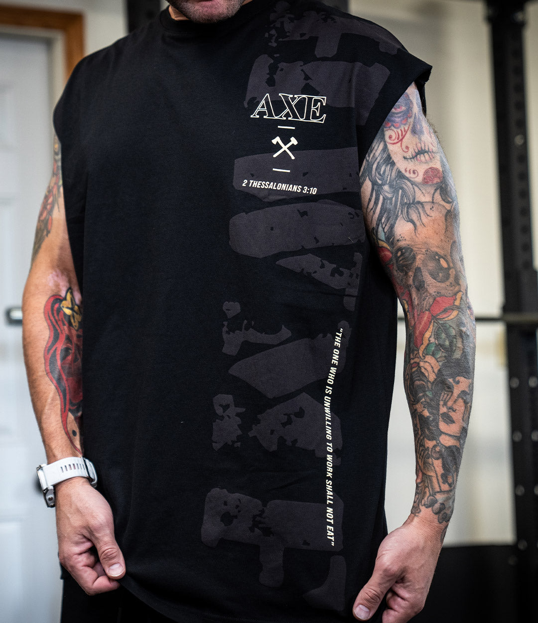 Vert HWMF Cut Off Drop Shoulder - Mud on Black