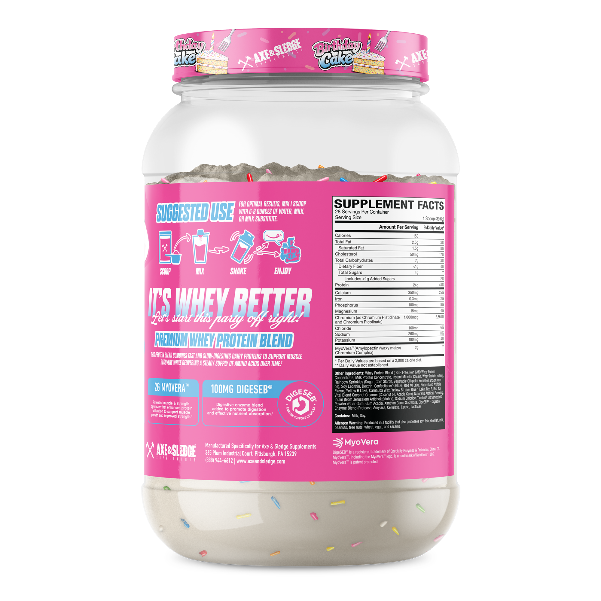 WHEY MORE BIRTHDAY CAKE