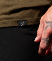 Axe & Sledge Logo Tee - Black on Military
