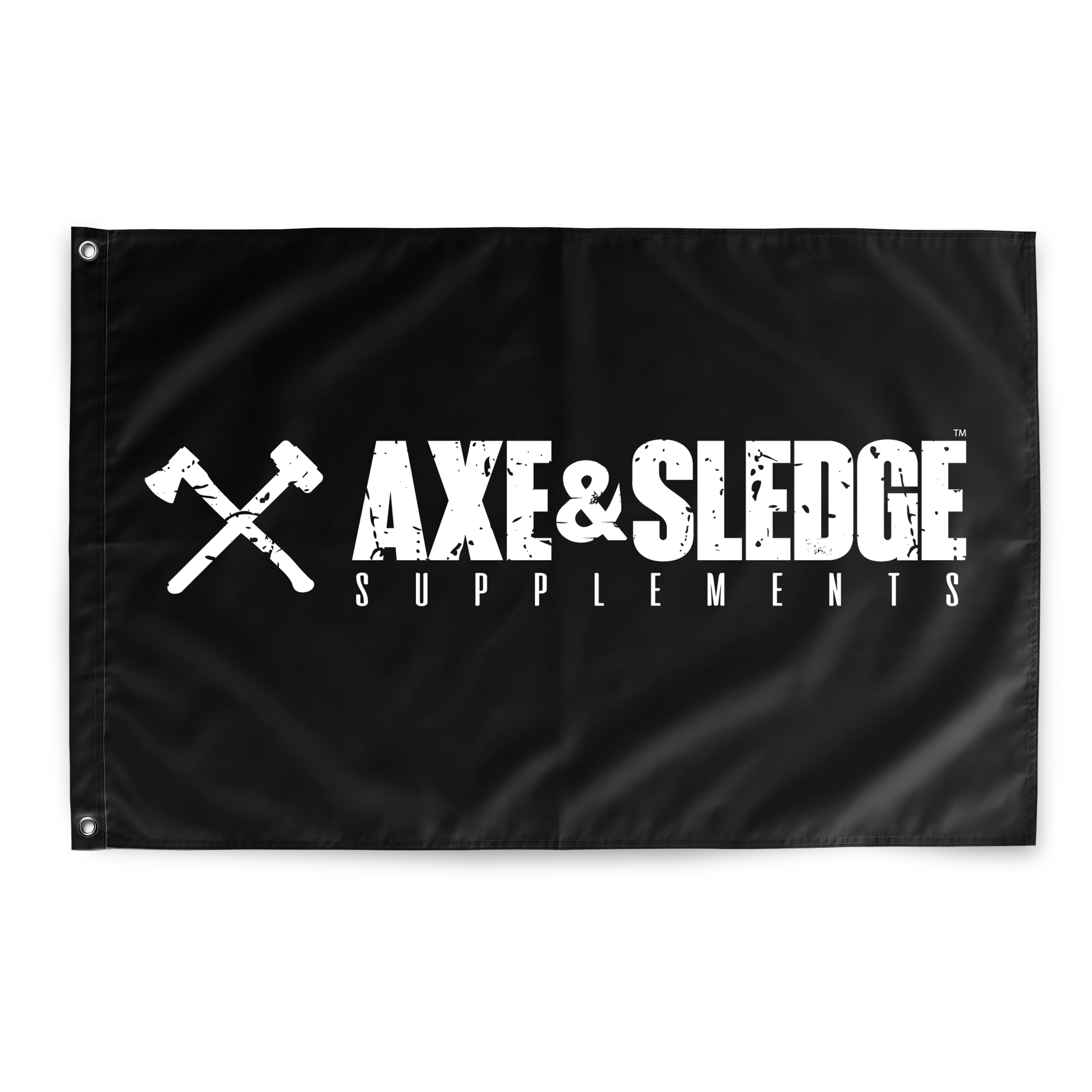 Logo Flag // White on Black