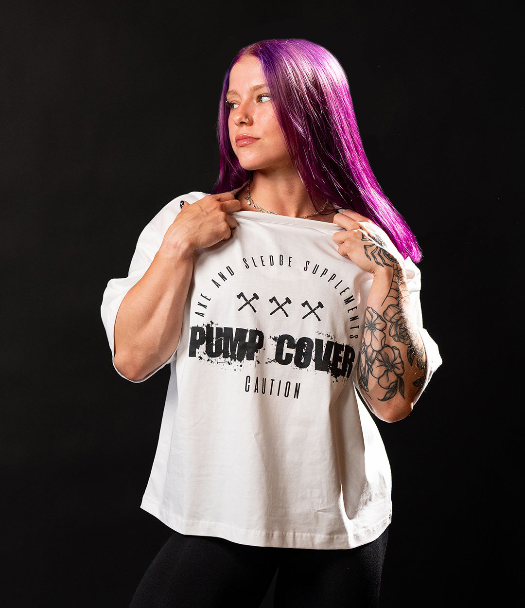 Black on White Women’s Pump Cover Crop Drop