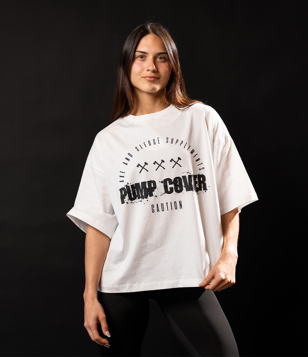 Black on White Women’s Pump Cover Crop Drop