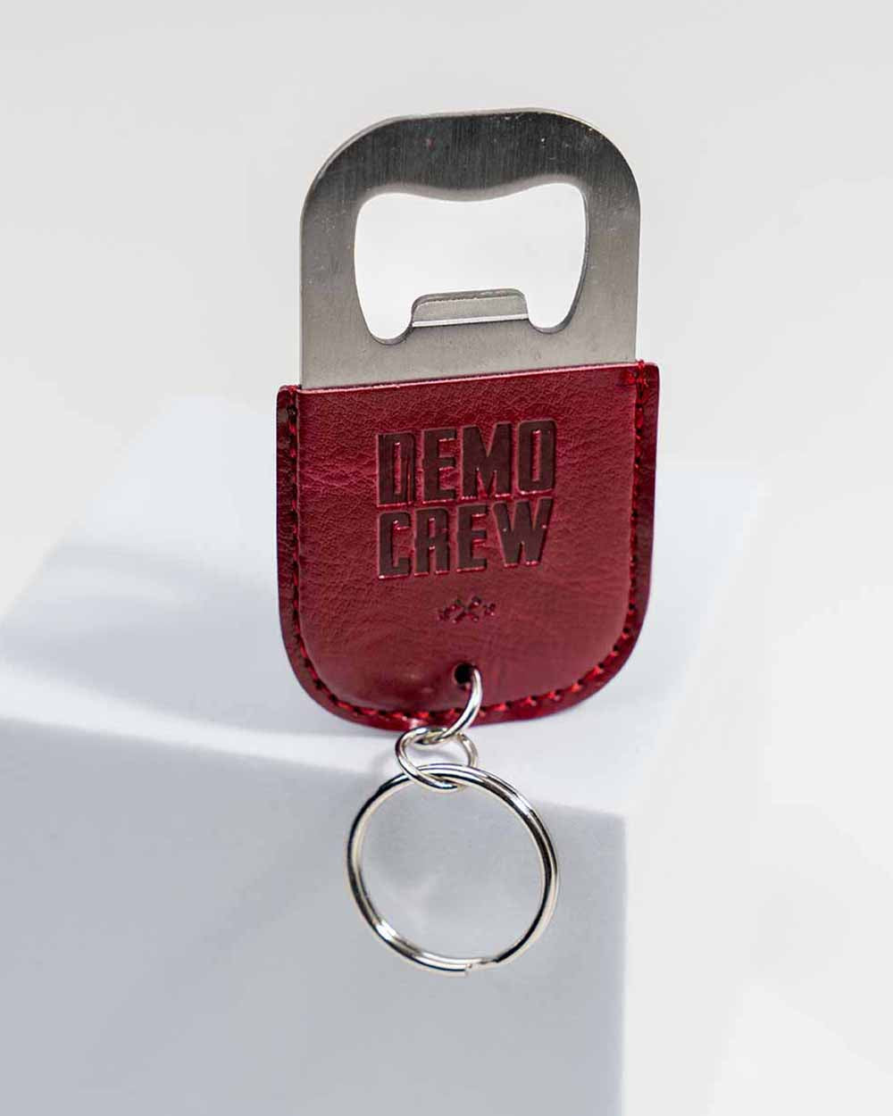 Demo Crew Leather Keychain Bottle Opener