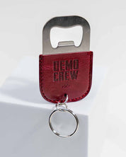 Demo Crew Leather Keychain Bottle Opener