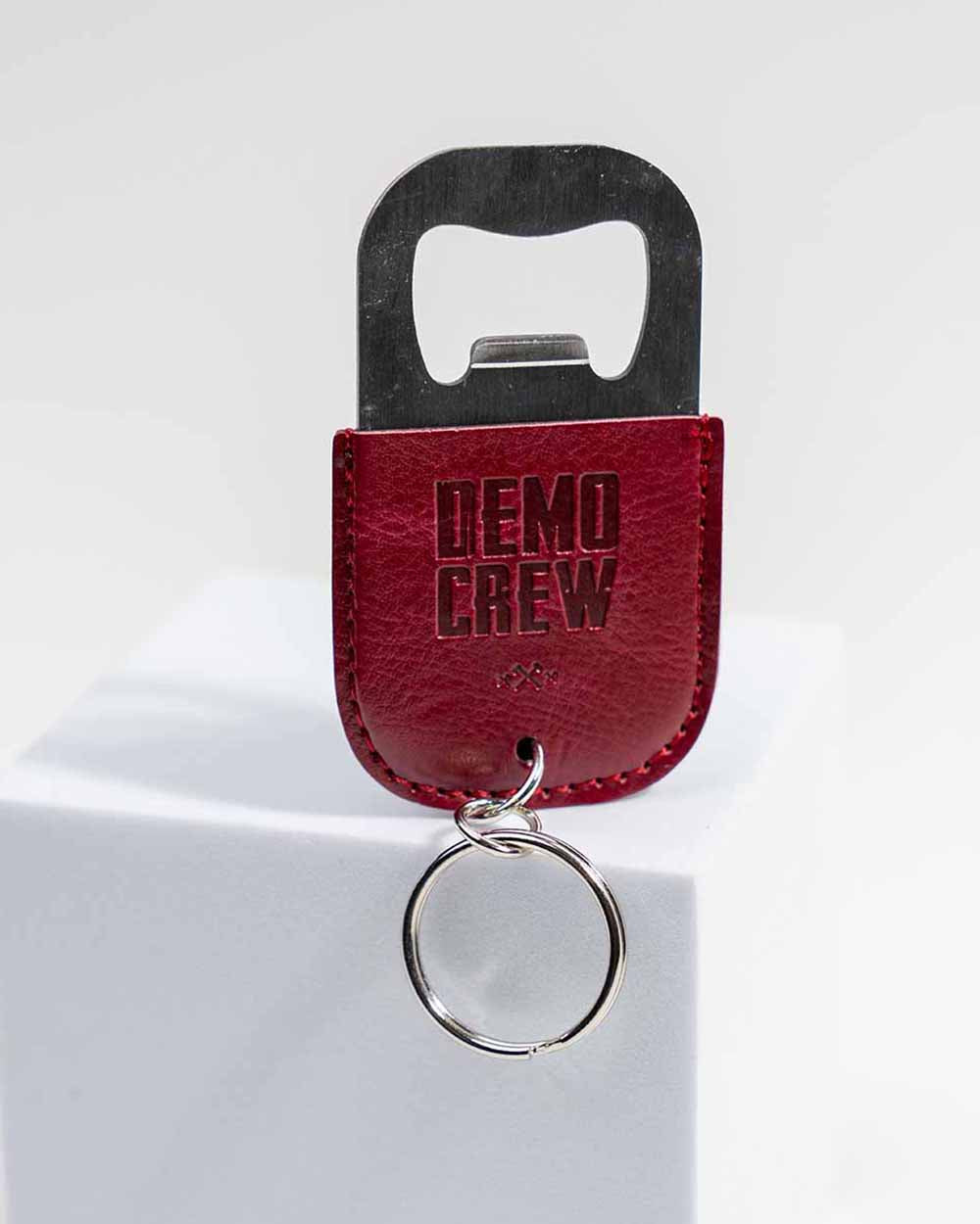 Demo Crew Leather Keychain Bottle Opener