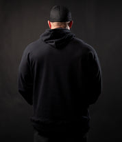 Axe & Sledge Logo Hoodie - White on Black