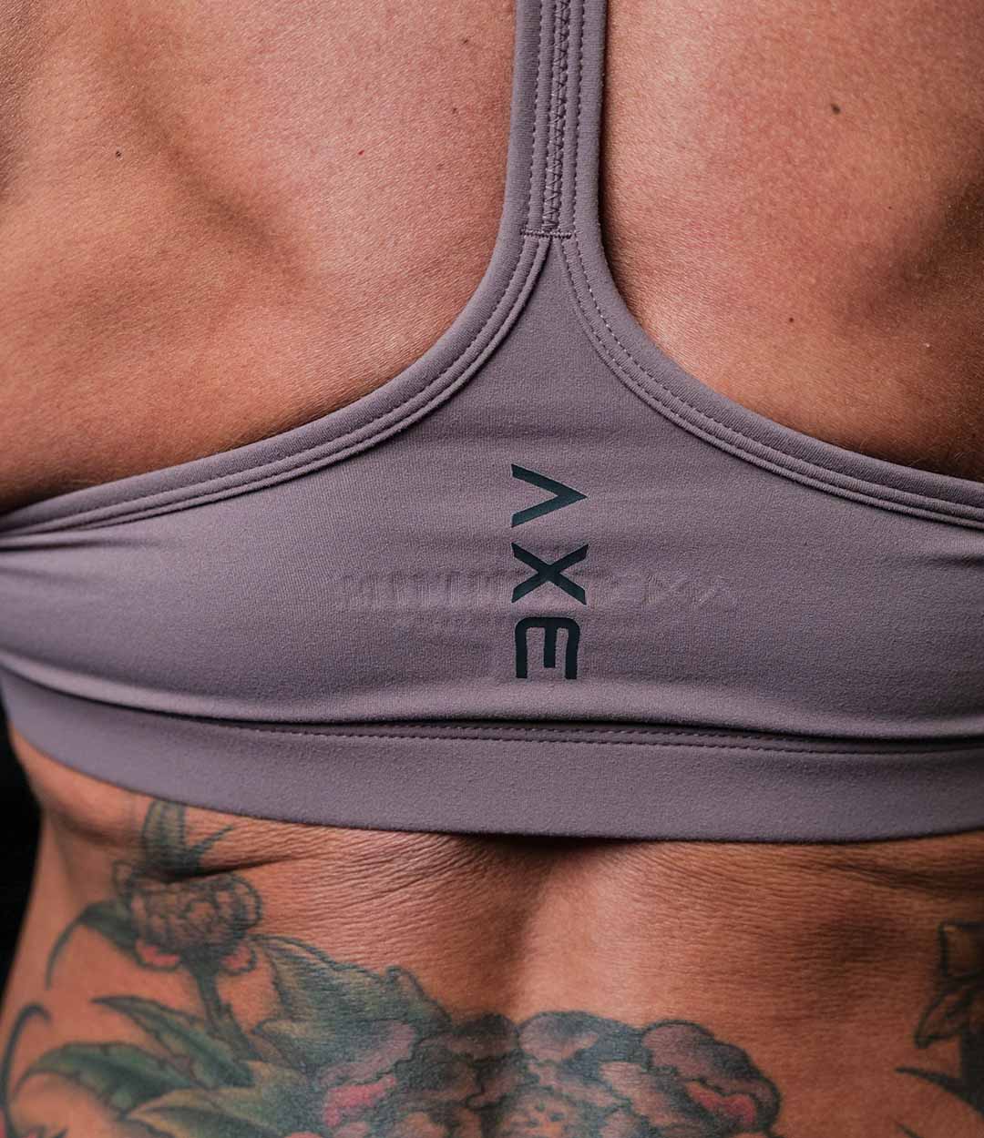 Mauve V-Neck Sports Bra