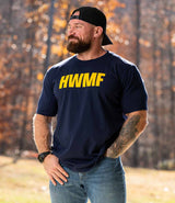 HWMF Navy/Antique Gold Tee