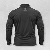 Performance Quarter Zip // White on Black