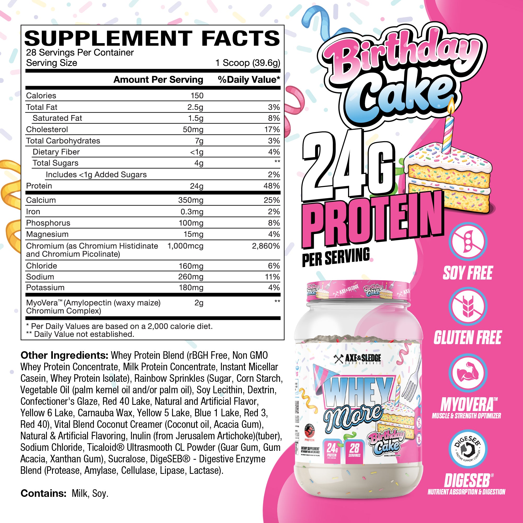 WHEY MORE BIRTHDAY CAKE