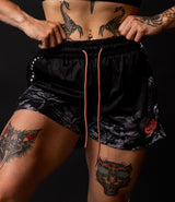 Black Fade Camo Women's Mesh Short