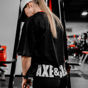 Women's Simple Icon Crop Drop // Black