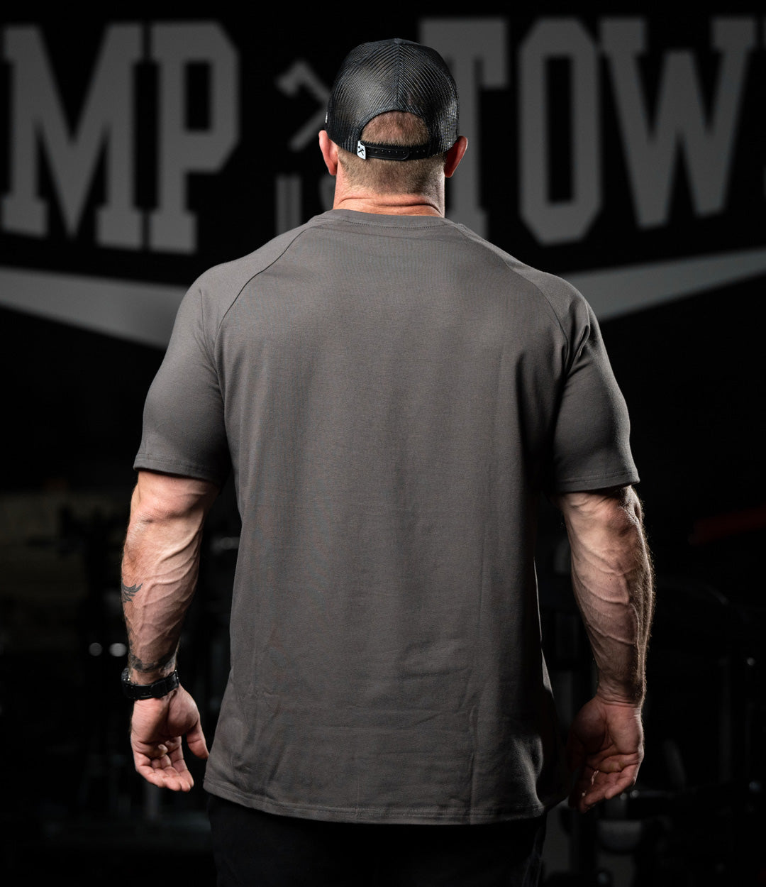 Banner Raglan Tee // Gunmetal – Axe & Sledge Supplements