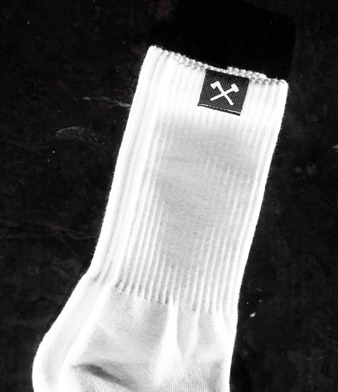 Icon Tag Socks // White