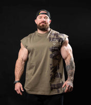 Vert HWMF Cut Off Oversized Tee - Blood on Military