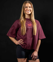 Women's Stacked Axe Crop Oversized Tee