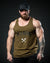 Black on Military Banner Athletic Tank