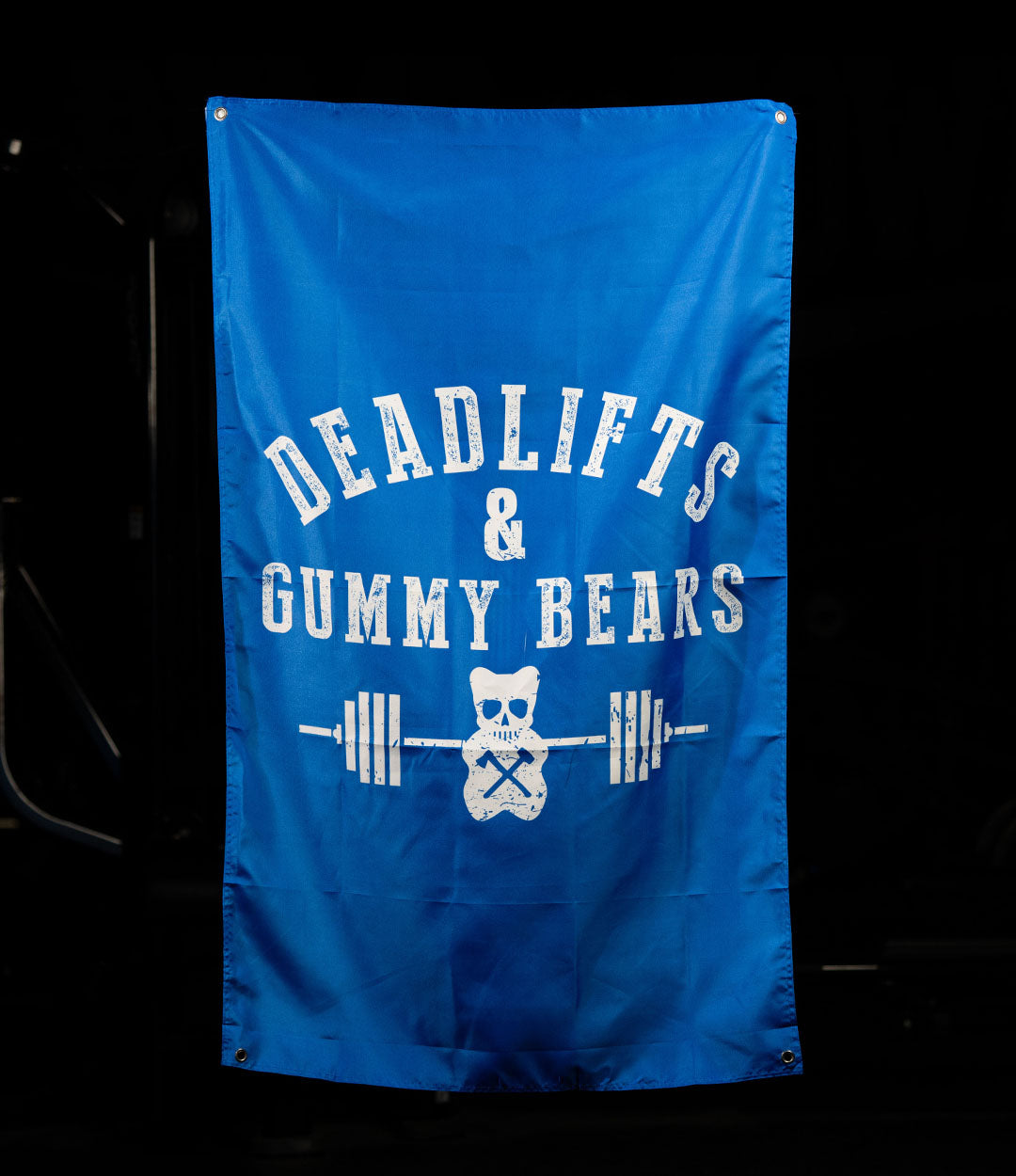 Deadlifts & Gummy Bears Banner Flag