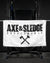 Axe & Sledge Logo Flag - Black on White